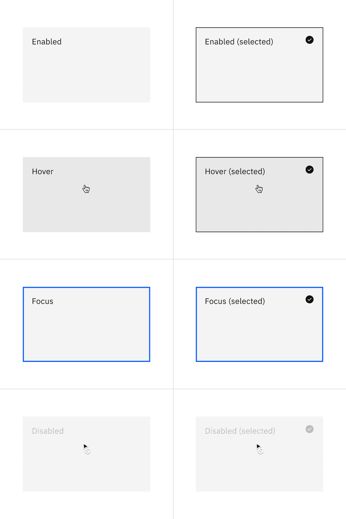 Selectable tile interactive color with the feature flag disabled